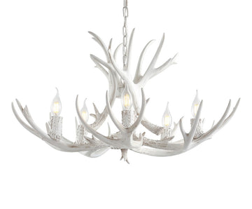 Eldora Adjustable Resin Antler LED Chandelier - JONATHAN Y
